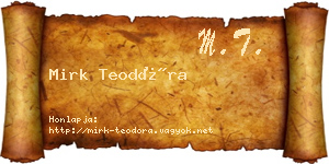 Mirk Teodóra névjegykártya
